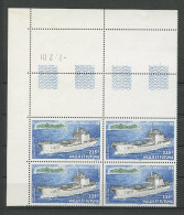 WALLIS FUTUNA 2001 N° 548 ** Neuf = MNH Bloc De 4 Coin Daté Superbe Bateaux Boats Ships Batral Cartier - Nuevos