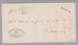 Heimat FR Lantigny 1865-04-17 Route De Bulle BOM Nach Fribourg - Storia Postale