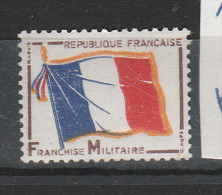 FRANCE FM N° 13 DRAPEAU TROIS TRAITS DANS LE DRAPEAU NEUF SANS CHARNIERE - Military Postage Stamps