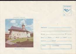 33090- NEAMT MONASTERY, ARCHITECTURE, COVER STATIONERY, 1992, ROMANIA - Abbeys & Monasteries