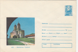 33109- IASI- CETATUIA MONASTERY, ARCHITECTURE, COVER STATIONERY, 1974, ROMANIA - Abbayes & Monastères