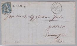 Heimat FR Galmiz 1866-04-18 Langstempel Auf Brief Nach Zollbrück Zu#31 Sitzende H. - Lettres & Documents