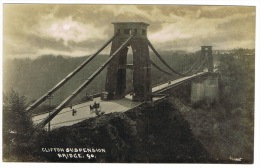 RB 1072 - Early Real Photo Postcard - Clifton Suspension Bridge - Bristol Gloucestershire - Bristol