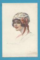 CPA 914-3 Art Nouveau Art Déco Portrait Jeune Femme Chapeau Illustrateur Italien BOMPARD Italie - Bompard, S.