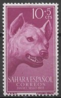 SPANISH SAHARA 1957 Colonial Stamp Day - 10c.+5c  Head Of Striped Hyena  MNH - Sahara Espagnol