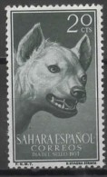 SPANISH SAHARA 1957 Colonial Stamp Day - 20c  Head Of Striped Hyena  MNH - Sahara Spagnolo