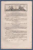 BULLETIN DES LOIS AN XI - TABLEAU DES FOIRES DEPARTEMENT DE LA LOIRE - TRESOR PUBLIC - CAUTIONNEMENTS NOTAIRES - Décrets & Lois