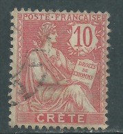 Crète N° 6 O Type Mouchon : 10 C. Rose,  Oblitération Légère Sinon TB - Gebruikt