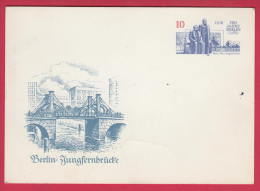 192112 / 1987 - 10 Pf. 750 JAHRE BERLIN , Karl Marx  Friedrich Engels  FORUM , Jungfernbrücke , Stationery  DDR Germany - Cartes Postales - Neuves