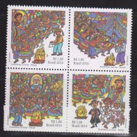 E) 2015 BRAZIL, DANCE, TRADITION, CULTURE, FOLKLORE, BLOCK OF 4 - Nuovi