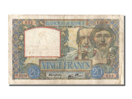 Billet, France, 20 Francs, 20 F 1939-1942 ''Science Et Travail'', 1940 - 20 F 1939-1942 ''Science Et Travail''