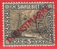 MiNr.1 D O Deutsche Abstimmungsgebiete  Saargebiet Dienstmarken - Oficiales