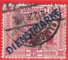 MiNr.14 D O Deutsche Abstimmungsgebiete  Saargebiet Dienstmarken - Oficiales