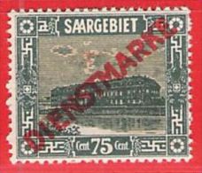 MiNr.10 D X (Falz) Deutsche Abstimmungsgebiete  Saargebiet Dienstmarken - Dienstzegels