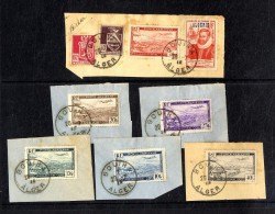MAROC  6 TIMBRES AVIATION  SUR FRAGMENT - Airmail