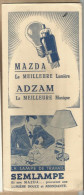 -** MAZDA  -  **-  ""La  MEILLEURE  Lumière "" - ADZAM - La MEILLEURE Musique"" - Electricité & Gaz