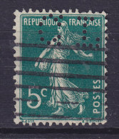France Perfin Perforé Lochung 'C.L.' Banque Crédit Lyonnais 5 C. Semeuse (2 Scans) - Used Stamps