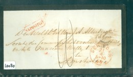 POSTHISTORIE * BRIEFOMSLAG Gelopen In 1868 Van SCHIEDAM Naar ALBERDINGK THIJM Te AMSTERDAM * NA POSTTIJD (10.080) - ...-1852 Prephilately