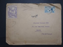 FRANCE - Vignette De L 'exposition De Nancy En 1936 Sur Enveloppe Pour Calais - A Voir - Lot  P13634 - Briefmarkenmessen