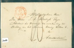 POSTHISTORIE BRIEFOMSLAG Gelopen In 1863 Van ´s-GRAVENHAGE Aan J.A. ALBERDINGK THIJM SECR KONINGIN Te AMSTERDAM (10.081 - ...-1852 Prephilately