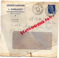 87 - COUSSAC BONNEVAL - ENVELOPPE CONSERVES ALIMENTAIRES L. DARLAVOY -1948 - 1900 – 1949