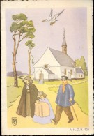 Devotie Geboortekaartje Frieda Bourgeois - Assebroek 29 Maart 1953 - Geburt & Taufe