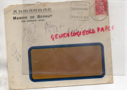 32 - CONDOM - ENVELOPPE ARMAGNAC MANOIR DE BERAUT -1946  GERS - 1900 – 1949