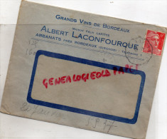 33 - BORDEAUX - ENVELOPPE  ALBERT LACONFOURQUE- ARBANATS- GRANDS VINS -MAISON FELIX LAFITTE-1947 - 1900 – 1949