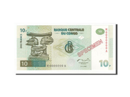 Billet, Congo Democratic Republic, 10 Francs, 1997, 1997-11-01, NEUF - République Démocratique Du Congo & Zaïre