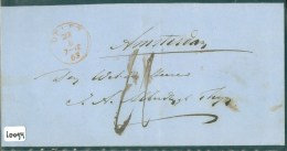 POSTHISTORIE BRIEFOMSLAG Uit 1863 Van DELFT Aan J.A. ALBERDINGK THIJM Te AMSTERDAM (10.094) - ...-1852 Prephilately