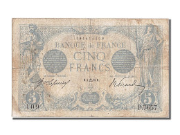 Billet, France, 5 Francs, 5 F 1912-1917 ''Bleu'', 1915, 1915-09-07, TB - 5 F 1912-1917 ''Bleu''