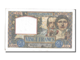 Billet, France, 20 Francs, 20 F 1939-1942 ''Science Et Travail'', 1941 - 20 F 1939-1942 ''Science Et Travail''