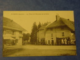 SAVOIE-ALBENS-LA PLACE ET L'AVENUE DE LA GARE-ANIMEE N 1458 COLL L.GRIMAL - Albens