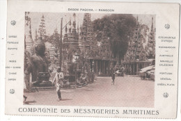 CARTE POSTALE DAGON PAGODA RANGOON COMPAGNIE DES MESSAGERIES MARITIMES - Myanmar (Burma)