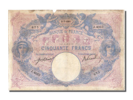 Billet, France, 50 Francs, 50 F 1889-1927 ''Bleu Et Rose'', 1911, 1911-07-05 - 50 F 1889-1927 ''Bleu Et Rose''