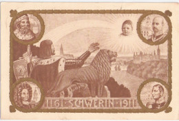 SCHWERIN 1161 Bis 1911 Jubiläum 750 Jahre Stadt Heinrich Der Löwe Bis Friedrich Franz IV 10.7.1911 Gelaufen - Schwerin