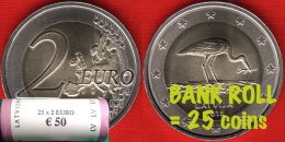 WHOLESALE (25 Coins): Latvia 2 Euro 2015 "Stork" BiMetallic UNC - Letland