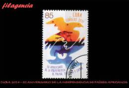 USADOS. CUBA. 2014-42 50 ANIVERSARIO DE LA INDEPENDENCIA DE MALAWI, TANZANIA & ZAIRE - Used Stamps