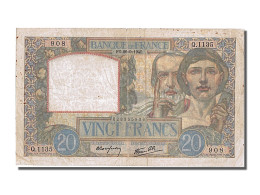 Billet, France, 20 Francs, 20 F 1939-1942 ''Science Et Travail'', 1940 - 20 F 1939-1942 ''Science Et Travail''