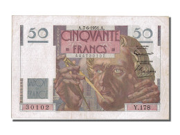 Billet, France, 50 Francs, 50 F 1946-1951 ''Le Verrier'', 1951, 1951-06-07 - 50 F 1946-1951 ''Le Verrier''