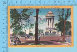 USA New York  ( Soldier's And Sailor's Monument 99 Th Street & River Side New York City)  CPSM Linen Post Card 2 Sca - Other Monuments & Buildings