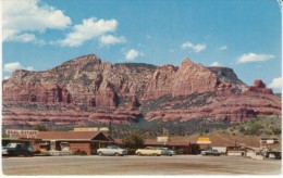 Sedona Arizona Route 66, Motel Auto Stores Real Estate Signs, C1950s Vintage Postcard - Ruta ''66' (Route)