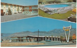Albuquerque New Mexico Route 66, American Motor Inn, Auto, Swimming Pool, C1950s Vintage Postcard - Route '66'
