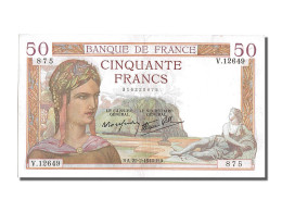 Billet, France, 50 Francs, 50 F 1934-1940 ''Cérès'', 1940, 1940-02-22, SUP+ - 50 F 1934-1940 ''Cérès''