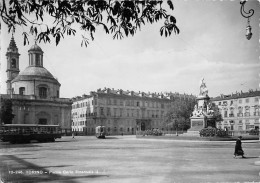 04456 "TORINO  - PIAZZA CARLO EMANUELE II - TRAMWAY N° 7" CART. POST. ILL. ORIG. NON SPEDITA. - Places