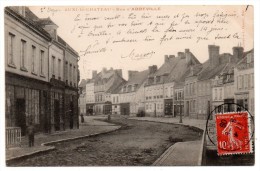 CPA - AUXI-LE-CHATEAU - RUE D'ABBEVILLE - N/b - 1909 - - Auxi Le Chateau