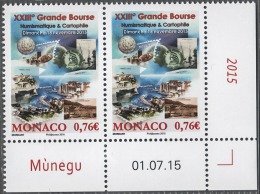 ** MONACO 2015 PAIRE Y.T. N° 2997 - GRANDE BOURSE 2015 - NEUFS ** - Ungebraucht