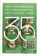 ONU - NAZIONI UNITE - UNITED NATIONS - NATIONS UNIES - 1980 - 35 Years Anniversary - Carte Maximum - Genève - FDC - Maximumkarten