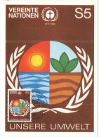 ONU - NAZIONI UNITE - UNITED NATIONS - NATIONS UNIES - 1982 - Human Environment - Carte Maximum - Wien - FDC - Maximumkarten
