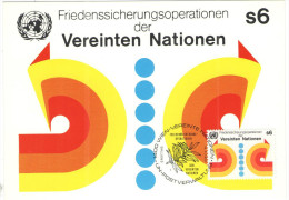 ONU - NAZIONI UNITE - UNITED NATIONS - NATIONS UNIES - 1980 - United Nations Peace-Keeping Operations - Carte Maximum... - Maximumkaarten
